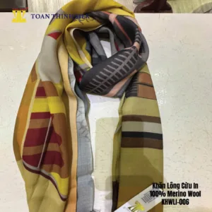 Lụa Tơ Tằm Toàn Thịnh, Toan Thinh Silk, Vietnam Silk | Khăn Lông Cừu In - Merino Wool Digital Printed Scarf
