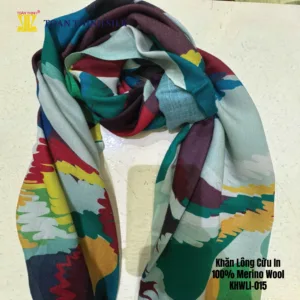 Lụa Tơ Tằm Toàn Thịnh, Toan Thinh Silk, Vietnam Silk | Khăn Lông Cừu In - Merino Wool Digital Printed Scarf