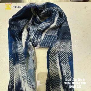Lụa Tơ Tằm Toàn Thịnh, Toan Thinh Silk, Vietnam Silk | Khăn Lông Cừu In - Merino Wool Digital Printed Scarf