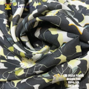 Lụa crep se chine in kỹ thuật số - CDC Wrinkle free Silk Digital Printed