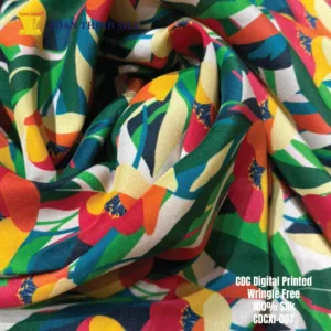 Lụa crep se chine in kỹ thuật số - CDC Wrinkle free Silk Digital Printed