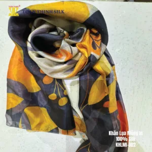 Lụa Tơ Tằm Toàn Thịnh, Toan Thinh Silk, Vietnam Silk | Khăn Lụa Mỏng In - Light Silk Digital Printed Scarf