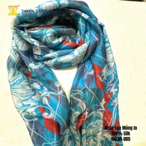 Lụa Tơ Tằm Toàn Thịnh, Toan Thinh Silk, Vietnam Silk | Khăn Lụa Mỏng In - Light Silk Digital Printed Scarf