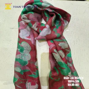 Lụa Tơ Tằm Toàn Thịnh, Toan Thinh Silk, Vietnam Silk | Khăn Lụa Mỏng In - Light Silk Digital Printed Scarf