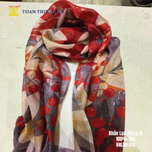 Lụa Tơ Tằm Toàn Thịnh, Toan Thinh Silk, Vietnam Silk | Khăn Lụa Mỏng In - Light Silk Digital Printed Scarf