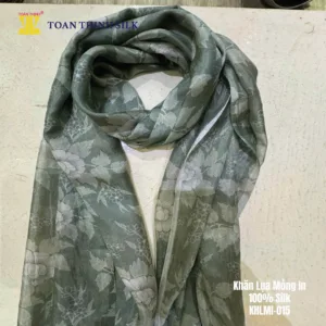 Lụa Tơ Tằm Toàn Thịnh, Toan Thinh Silk, Vietnam Silk | Khăn Lụa Mỏng In - Light Silk Digital Printed Scarf