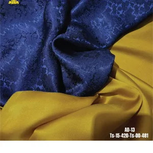 Lụa Tơ Tằm Toàn Thịnh, Toan Thinh Silk, Vietnam Silk | Áo Dài Hai Pha Hoa Cúc - Chrysanthemum Pattern Twist Silk - Ao Dai Set