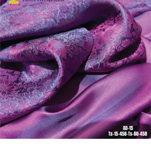 Lụa Tơ Tằm Toàn Thịnh, Toan Thinh Silk, Vietnam Silk | Áo Dài Hai Pha Hoa Cúc - Chrysanthemum Pattern Twist Silk - Ao Dai Set