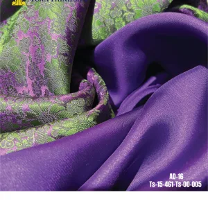 Lụa Tơ Tằm Toàn Thịnh, Toan Thinh Silk, Vietnam Silk | Áo Dài Hai Pha Hoa Cúc - Chrysanthemum Pattern Twist Silk - Ao Dai Set