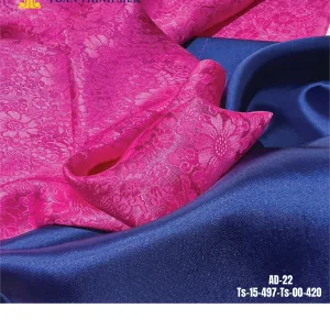 Lụa Tơ Tằm Toàn Thịnh, Toan Thinh Silk, Vietnam Silk | Áo Dài Hai Pha Hoa Cúc - Chrysanthemum Pattern Twist Silk - Ao Dai Set