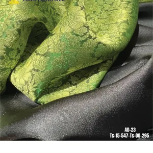 Lụa Tơ Tằm Toàn Thịnh, Toan Thinh Silk, Vietnam Silk | Áo Dài Hai Pha Hoa Cúc - Chrysanthemum Pattern Twist Silk - Ao Dai Set