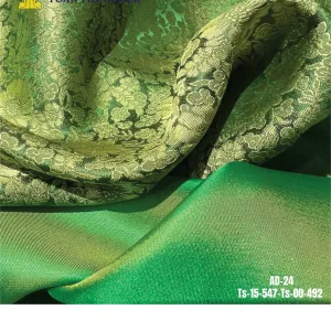 Lụa Tơ Tằm Toàn Thịnh, Toan Thinh Silk, Vietnam Silk | Áo Dài Hai Pha Hoa Cúc - Chrysanthemum Pattern Twist Silk - Ao Dai Set