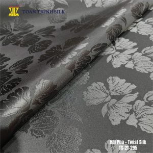 Lụa Tơ Tằm Toàn Thịnh, Toan Thinh Silk, Vietnam Silk | Lụa Hoa Lan - Orchid Pattern Twist Silk
